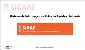 Sistema de Informação da Bolsa de Agentes Eleitorais