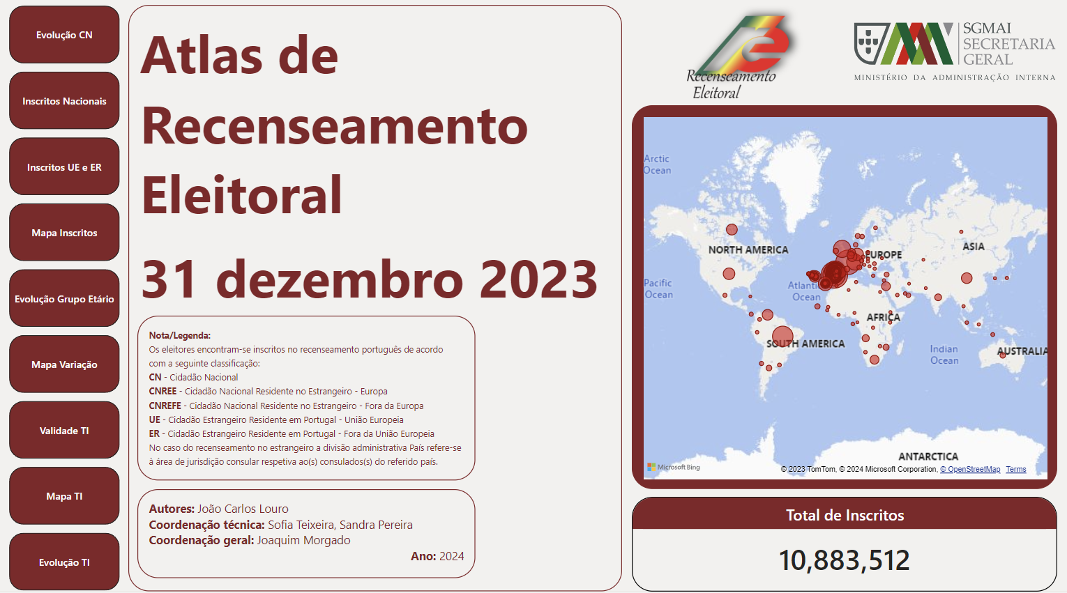 Atlas Recenseamento - Recenseamento Eleitoral com data de Referência a 31-dezembro-2023