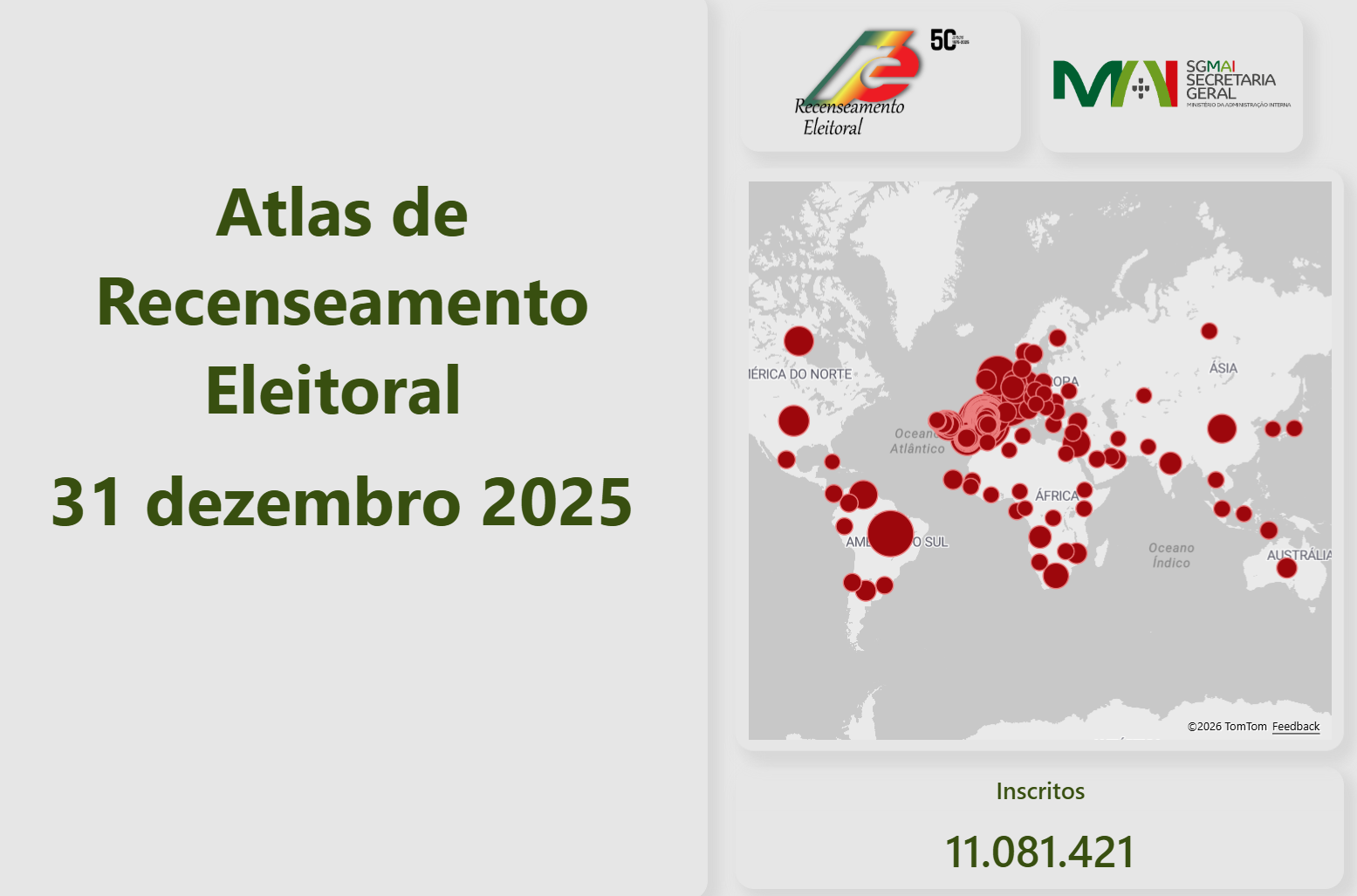 Atlas Recenseamento - Recenseamento Eleitoral com data de Referência a 31-dezembro-2025